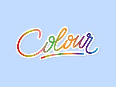 Colour spectrum typography