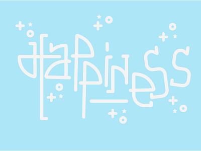 Happiness typography