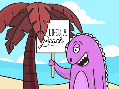 Life's a beach... illustration