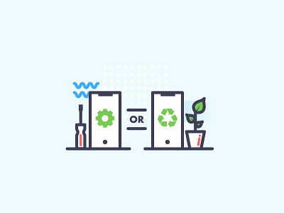 Repair & Recycle icon icon illustration