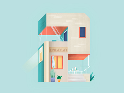 Number House— Day 2 design illustration number