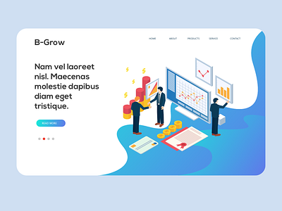 Landing Page Design design illustration minimal typography ux vector web website