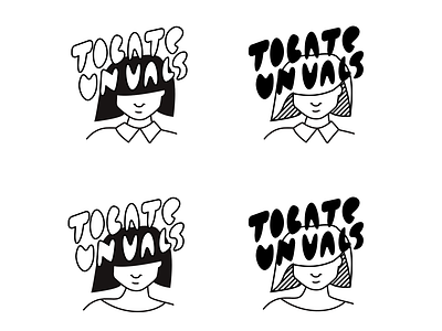 tocateunvals self portrait logo branding design illustration
