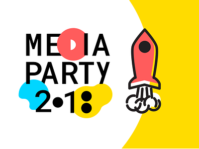 Media Party 2018 Big Logo branding conference design illustration media
