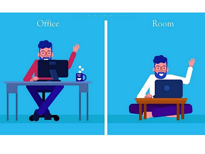 Office Character flat illustration illustrator
