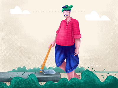 Farmer life illustration character design