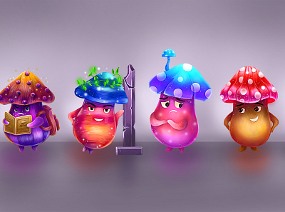 Mushroom character 2dgameart 2022 character design character illustration illustration