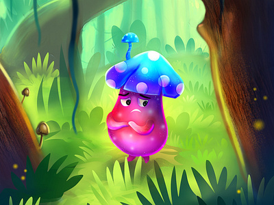 Mashroom character 2dgameart character design illustration