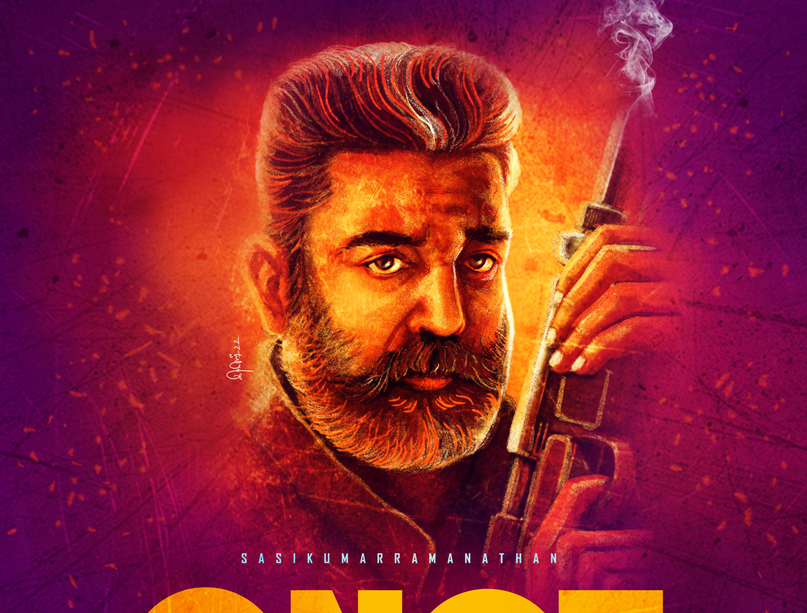 vikram-movie-poster-illustration-by-sasikumar-ramanathan-on-dribbble