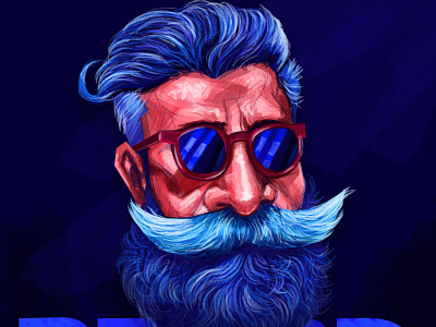 Beard character illustration