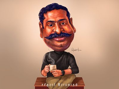Suresh Sambandam (Kissflow Ceo) caricature caricature cartoon character design digital illustration illustration kissflow ceo sambandam ceo suresh sambandam uiux villagelife