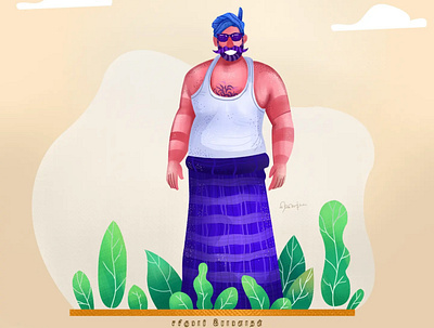 My Father character 2dart behance character design dribbble facebook farmer father father trending game art 2d google graphic design illustration instagram linkedin myartwork south indian traditional trending 2023 ui ux village character