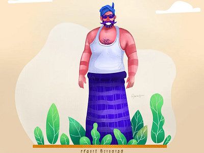 My Father character 2dart behance character design dribbble facebook farmer father father trending game art 2d google graphic design illustration instagram linkedin myartwork south indian traditional trending 2023 ui ux village character