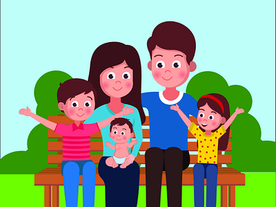 Family character illustration