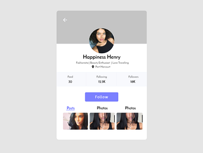 UI Design Challenge - User Profile Page