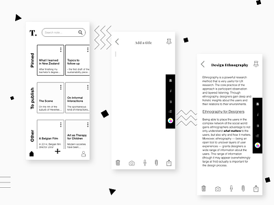Type - Simple Note-taking App for Writers app app design design minimal minimal design minimalist minimalistic mobile app note notepad ui uidesign uxdesign writing