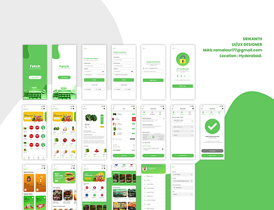 Vegetables Order app branding design graphic design mobil ui ux vegetables