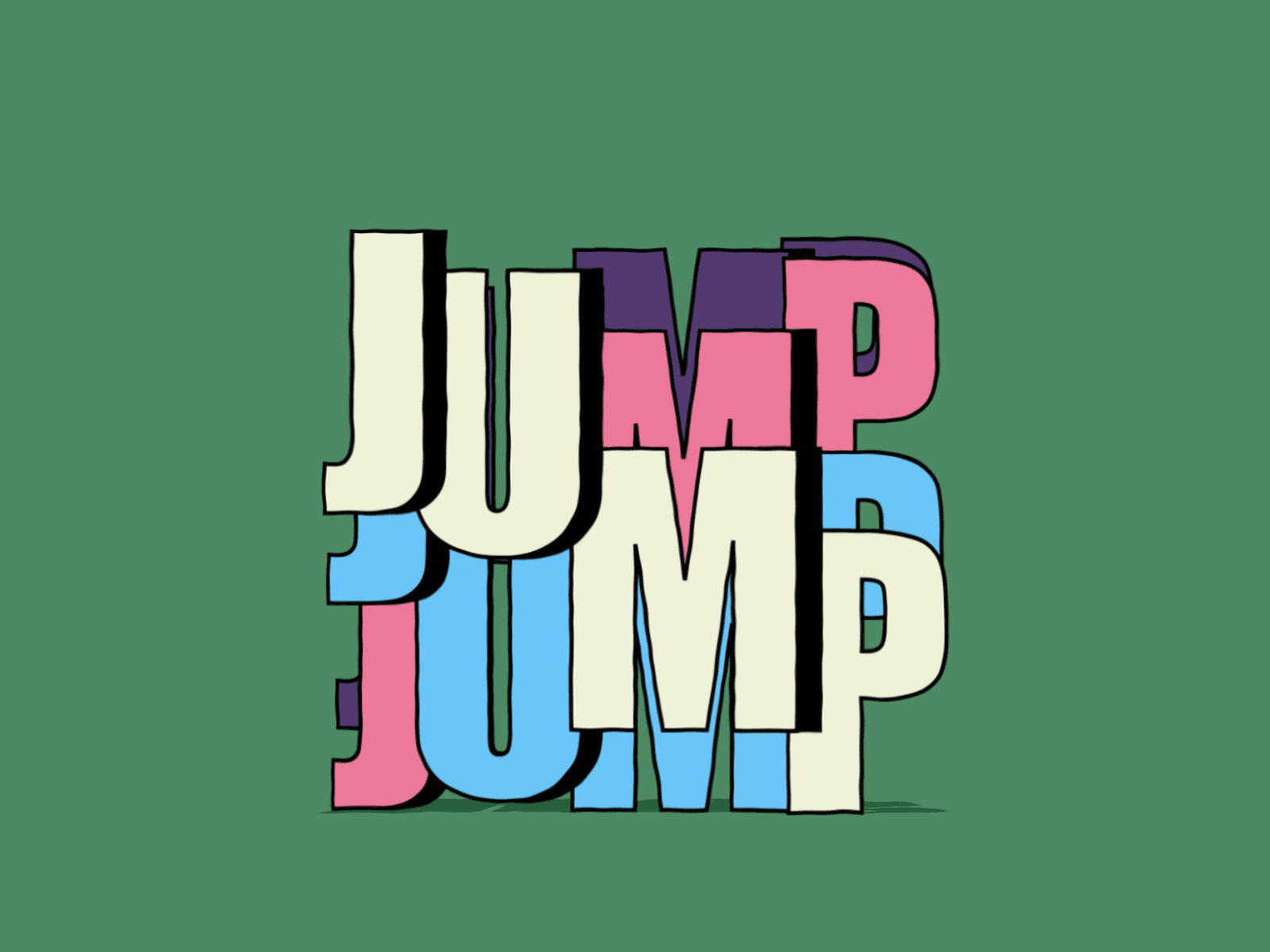 jump animation art artist design gif graphic design illustration motion graphics typography