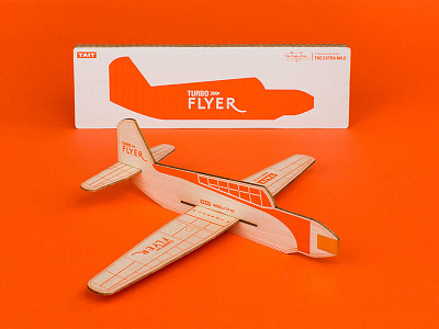 Turbo Flyer - Extra Mile Edition branding packaging plane product screen printing type