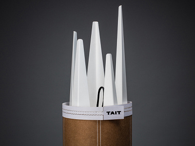TAIT Precision Mobile | Arrowhead mobile packaging product screen printing sculpture white zipper