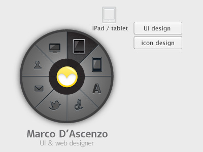 Circular menu circular design menu ui