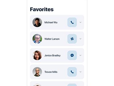 Daily UI #44 - Favorites adobe xd adobexd contacts contacts list dailyui dailyui44 favorite contacts favorites phone