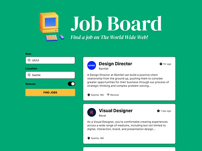 Daily UI #50 - Job Listing dailyui050 dailyuichallenge figma job board job listing web