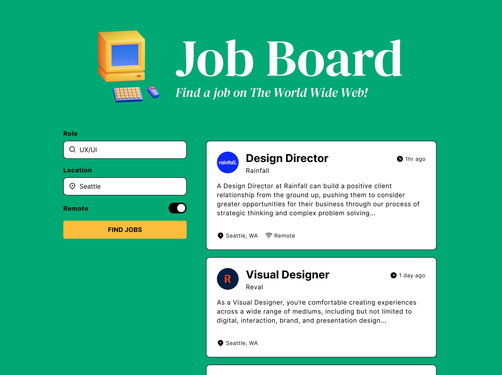 Daily Ui #50 - Job Listing By Jake Dragash On Dribbble