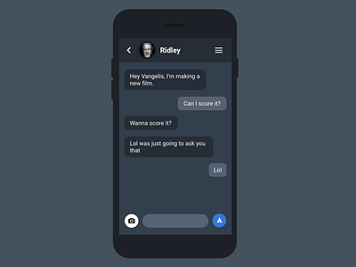 Daily UI #13 - Direct Messaging chat dailyui iphone messaging mobile mockup