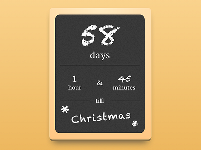 Daily UI #14 - Countdown Timer christmas countdown dailyui mockup sketch skeuomorphism
