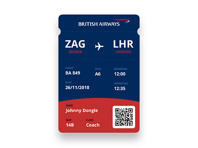 Daily UI #24 - Boarding Pass