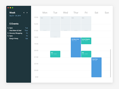 Daily UI #38 - Calendar