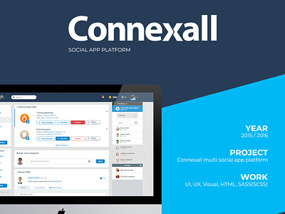 Connexall - Social App Platform adobe photoshop app connexall css design html javascript saas social network typography ui uiux design ux web