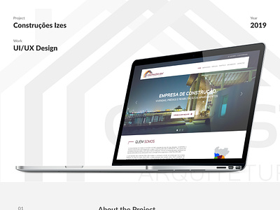 Construções Izes adobe photoshop design typography ui uiux design ux web web design website website design