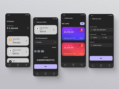 Cryptocurrency wallet bitcoin crypto cryptocurrency wallet etherium mobile design mobile ui ui uxui wallet