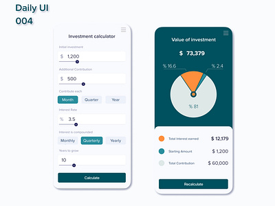 Daily UI 004, Investment Calculator