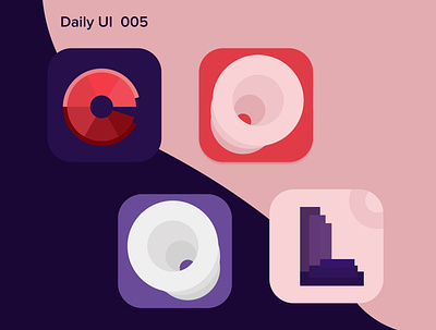 Daily ui 005, icons for app abstract challenge colors dailyui design icon letters shapes ui vector