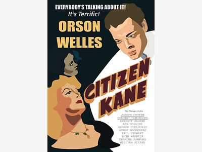 Citizen Kane - Orson Welles design illustration movie