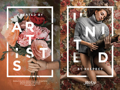 Artists United print ad design photography print stock