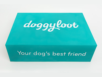 Special (Doggy) Delivery box brand strategy branding custom dog focus lab logotype packaging pet script tagline teal