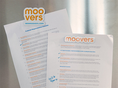 Get Mooving brand refresh brand strategy checklist collateral die cut focus lab fridge logotype magnet moving moving company orange