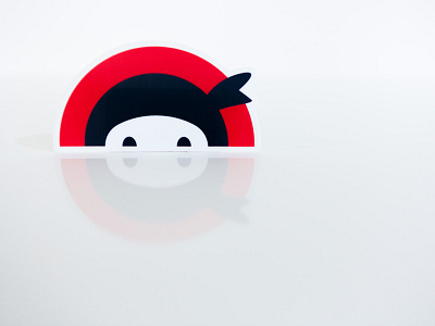 Peeking Ninja brand strategy branding colorful focus lab fun head identity ninja personality photography red sticker