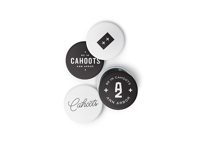 Be in Cahoots black and white brand strategy branding double logotype flexible brand system focus lab script visual identity