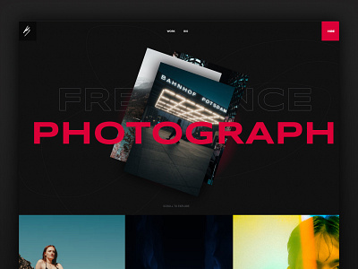 Photography Portfolio Homepage - Template design portfolio ui website