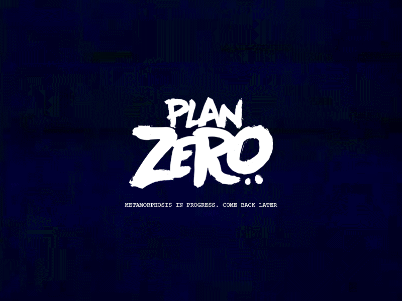 Plan Zero - Metamorphosis branding clothing brand coming soon design holding page landing page ui website