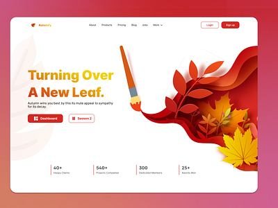 A cool autumn hero section best hero section blockchain branding design graphic design illustration landing page logo nft hero section nft landing page planet ui vector