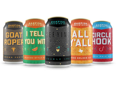Bakfish Brewing Co. beer cans