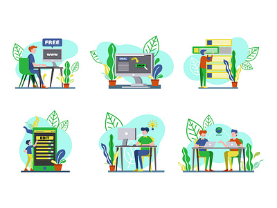 Landing page illustrations