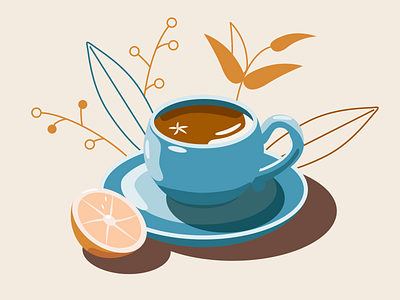 Cup of tea illustration tea