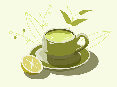 Green tea green tea illustration tea